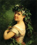 Girl with wreath